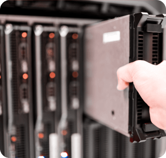 Engineer Repairing Server