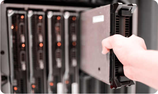 Engineer Repairing Server